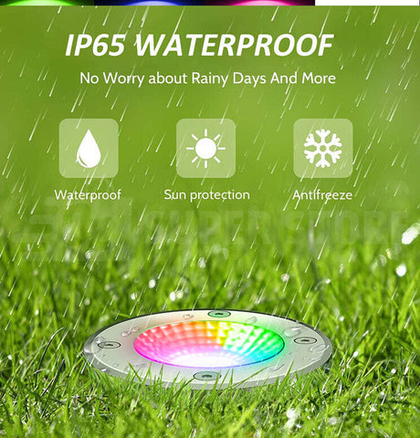 Smart Garden Ground Light Kit RGB Bluetooth (4in1 12W Per Light) 48W Waterproof