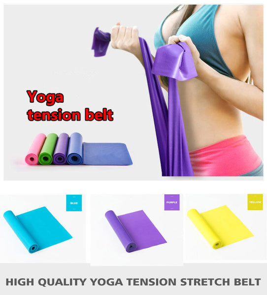 2Pcs Or 5Pcs Yoga Kit - Pilates Ring 25Cm Gym Ball Resistance Band  Stretching Belt - Purple