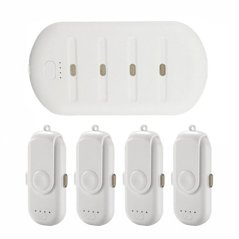 Set of 4 Mini Magnetic Finger Power Bank Portable Charger for Mobile Phones AZ