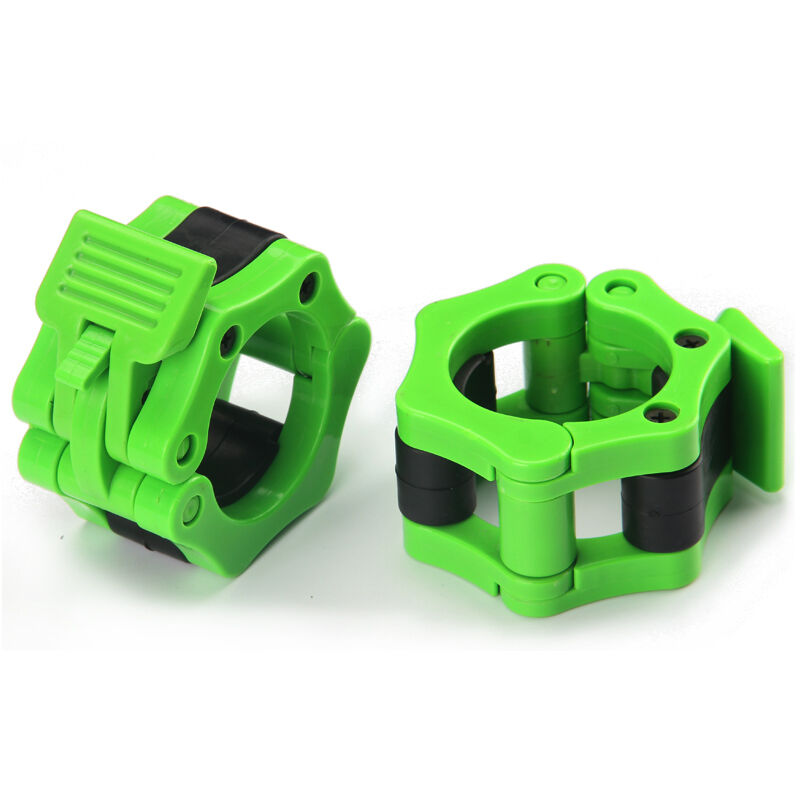 50mm A Pair Lock Jaw Collars Olympic Barbells Muscle Clamp Bar Lockjaw 2''Green