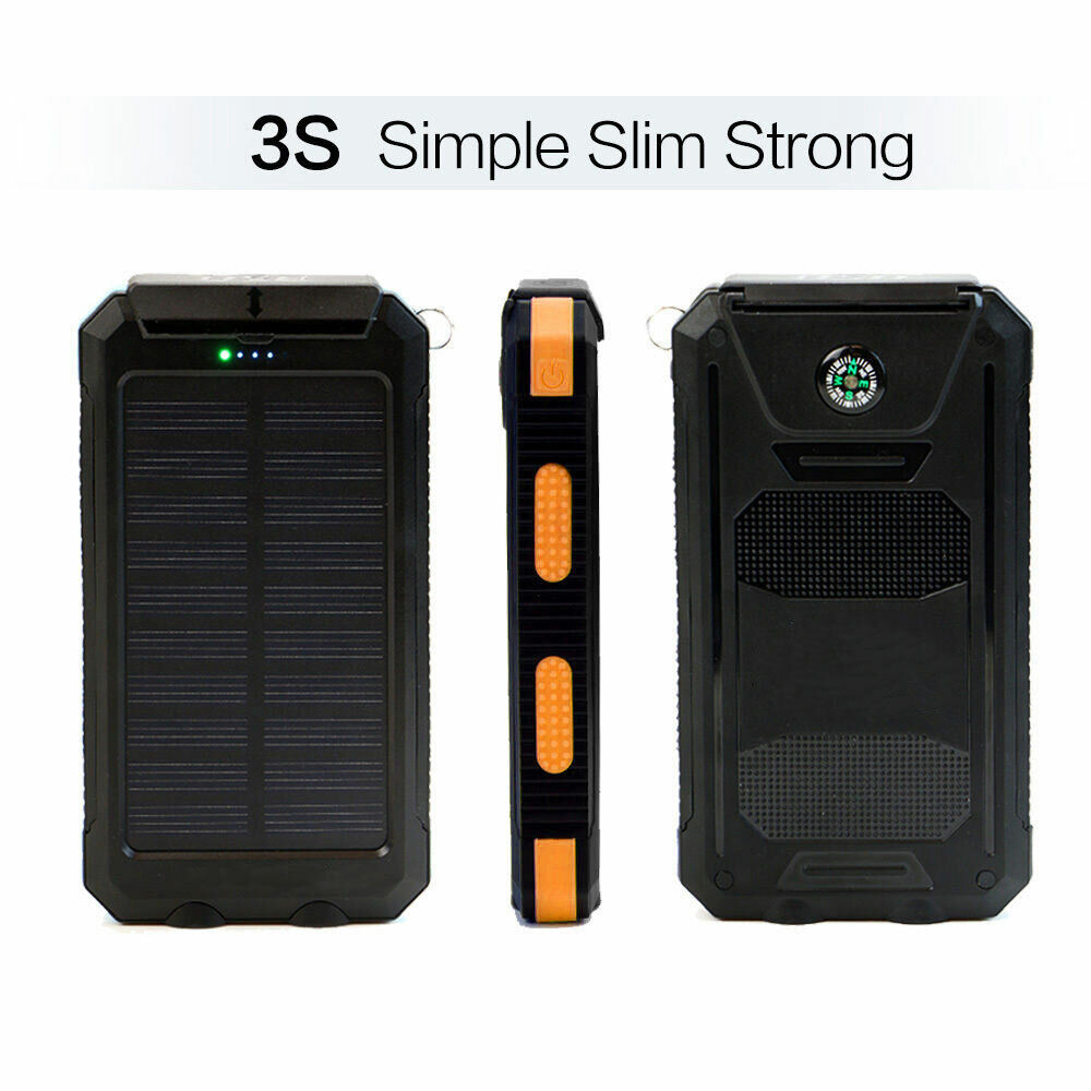 Solar Power Bank 50000Mah, Portable Solar Phone Charger with Flashligh